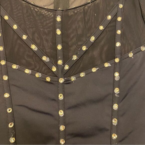 WEISSMAN Elite Dance Costume black caged unitard jumpsuit Intentions MT10574 MA - Picture 6 of 13